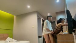 คลิปเสียว แอบเย็ดกับกิ๊กที่โรงแรม โดยน้องจูจู ดาวทวิตเตอร์
